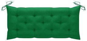 Banca de gradina cu perna, 120 cm, lemn masiv de acacia 120 x 50 x 7 cm, Verde, 1, 120 x 50 x 7 cm
