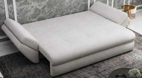 Canapea extensibilă dumonde cu ladă de depozitare si sezut confortabil din spuma high-density, Loana Zoom Cream 250x100 cm