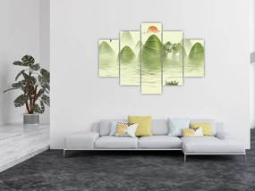 Tablou - Valea munțilot verzi (150x105 cm)