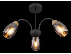 Plafoniera 3L design modern Gerly negru