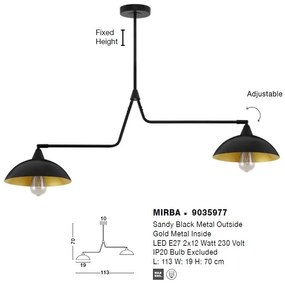 Lustra suspendata design modern MIRBA