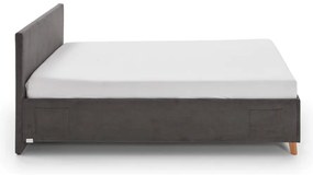 Pat pentru copii gri antracit tapițat fără somieră 90x200 cm Cool – Meise Möbel