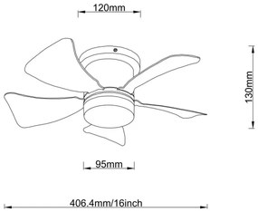 Globo 03609A - Ventilator de tavan HINES cu LED dimabil, 10W/230V, cu telecomandă, gri