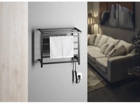 Sapho - Uscător electric pentru prosoape ELZOR 60W/230V 47x50 cm negru mat