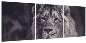 Tablou cu leu (cu ceas) (90x30 cm)