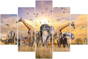 Tablou - Animae din Africa (150x105 cm)