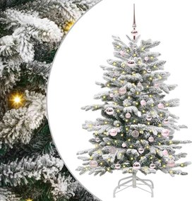 vidaXL Brad de Crăciun artificial cu ramuri articulare Alb 120 cm