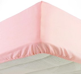 Cearceaf roz din jerseu cu elastic 160x200 cm Jersy – douceur d'intérieur