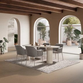 Masă de dining cu aspect de piatră 100x201 cm Daila – MOME