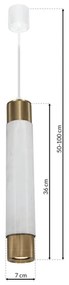 Pendul Marble white/brass Milagro Modern, GU10, Alb/Auriu, ML6342, Polonia