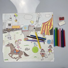 Carte de colorat adezivă „Circ” cu culori 30x200cm
