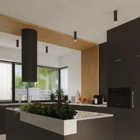 Spot Sollux SL.1409 NERO 1xGU10/10W/230V 22,5 cm negru/crom lucios