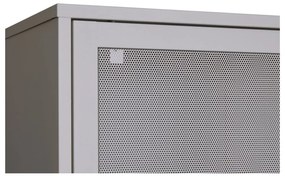 Dulap gri din metal cu ușă glisantă 90x180x40 cm Veep – Unique Furniture