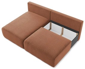 Colțar cărămiziu extensibil/cu spațiu de depozitare (cu colț pe partea stângă) Kalena – Makamii