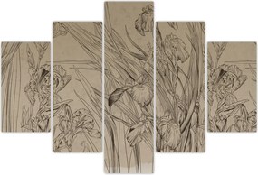 Tablou - Contururile plantelor (150x105 cm)