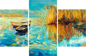 Tablou - Lacul cu bărci (90x60 cm)