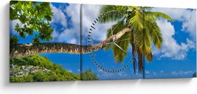 Tablou - Seychelles (cu ceas) (90x30 cm)