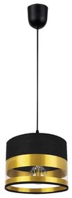 Lustră pe cablu MILO 1xE27/60W/230V aurie/neagră