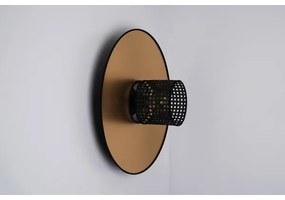 Aplică TOKYO Duolla RATTAN 1xE27/15W/230V d. 50 cm auriu/negru