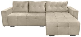 Coltar extensibil Venice, 287x169x96 cm, cu lada de depozitare, Bej