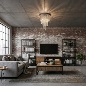 Lustră de cristal aplicată Ideal Lux CARLTON 12xE14/40W/230V crom