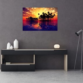 Tablou insulă în apus de soare (90x60 cm)