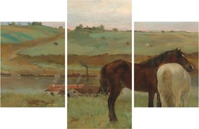 Tablou - Edgar Degas, Horses in a Meadow, reproducere (90x60 cm)