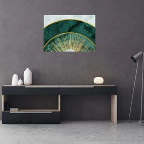 Tablou - Forme cu texturi aurii (70x50 cm)