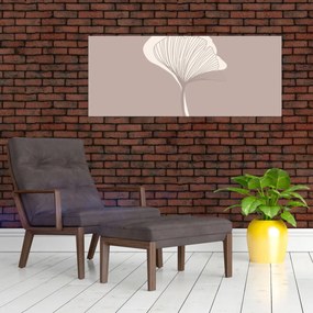 Tablou - Frunze bej N⁰3 (120x50 cm)