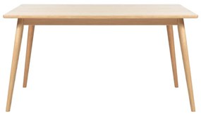 Masă de dining în culoare naturală extensibilă cu blat cu aspect de lemn de stejar 150x90 cm Barrali – Unique Furniture