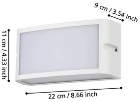 Aplică LED de exterior CAMARDA LED/10,5W/230V alb IP54 Eglo 900807