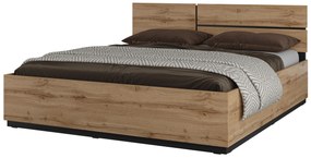 Pat matrimonial 180 cm Crossroad S32 (stejar wotan + negru). 1118257