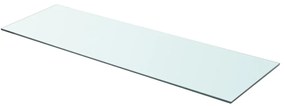 vidaXL Raft din sticlă transparentă, 90 x 30 cm