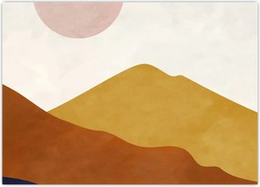 Tablou pe sticlă - Acuarelă munți N⁰1 (70x50 cm)