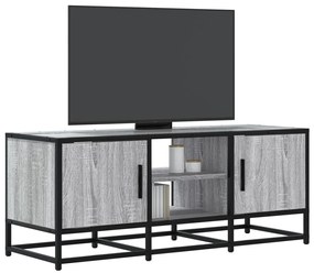 vidaXL Dulap TV, gri sonoma, 100x35x41 cm, lemn prelucrat și metal