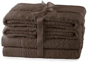 Prosoape de baie maro 6 buc. din bumbac frotir Amari – AmeliaHome