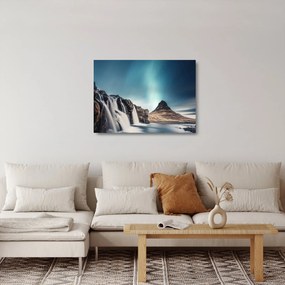 Tablou pe sticlă cu cascade (70x50 cm)