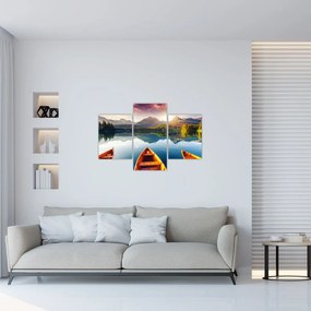 Tablou - Lac cu bărci (90x60 cm)