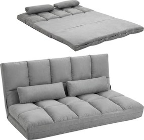 HOMCOM Canapea De Podea Pliabila, 130x73x60 cm Gri | Aosom Romania
