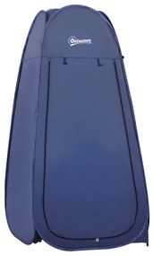 Outsunny Cort de Duș Pop Up Impermeabil cu Intrare cu Fermoar, 100x100x185 cm, Albastru | Aosom Romania