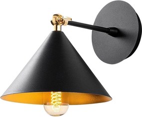Aplica BERCESTE 185BLACK-A, negru, metal, 26x30x46 cm