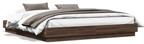 3209841 vidaXL Cadru de pat, stejar maro, 180x200 cm, lemn prelucrat