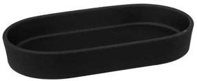 Sapuniera Khol, ceramica, negru, 19.30 x 10.60 x h 3 cm