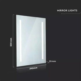 Oglindă LED încălzită retroiluminată LED/17W/230V IP44