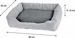 Pat pentru animale de companie gri deschis pentru câini 50x38 cm Graphene – Love Story