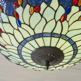 Endon 112250 - Lustru suspendat pe lanț Tiffany DRAGONFLY 3xE27/60W/230V, diam. 50 cm