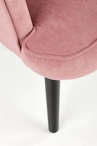 Fotoliu tapitat Delgado Velvet roz – H100 cm