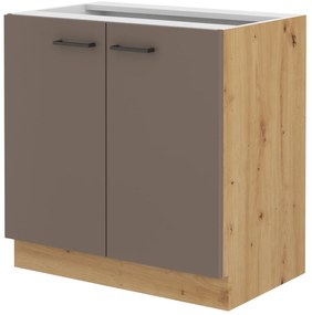 Dulap inferior de bucătărie Barb 80 D 2F BB (stejar artisan + trufă). 1044935