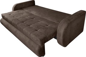 Canapea extensibila Siena, 230x97x78 cm, cu lada de depozitare, Maro