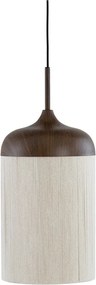 Lustră maro închis cu abajur textil ø 27,5 cm Dania – Light &amp; Living